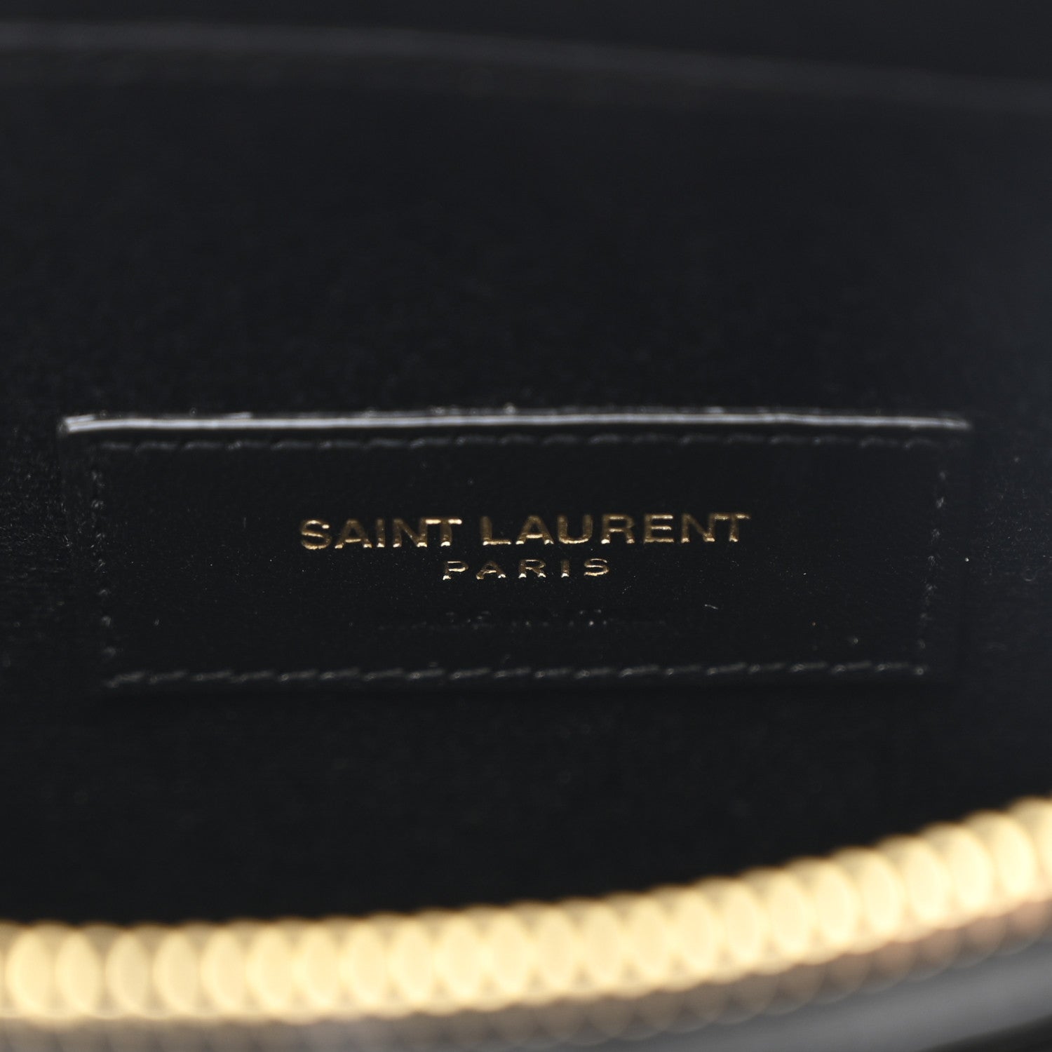 Saint Laurent Grain De Poudre Chevron Monogram Large Bill Pouch Black 6 of 8
