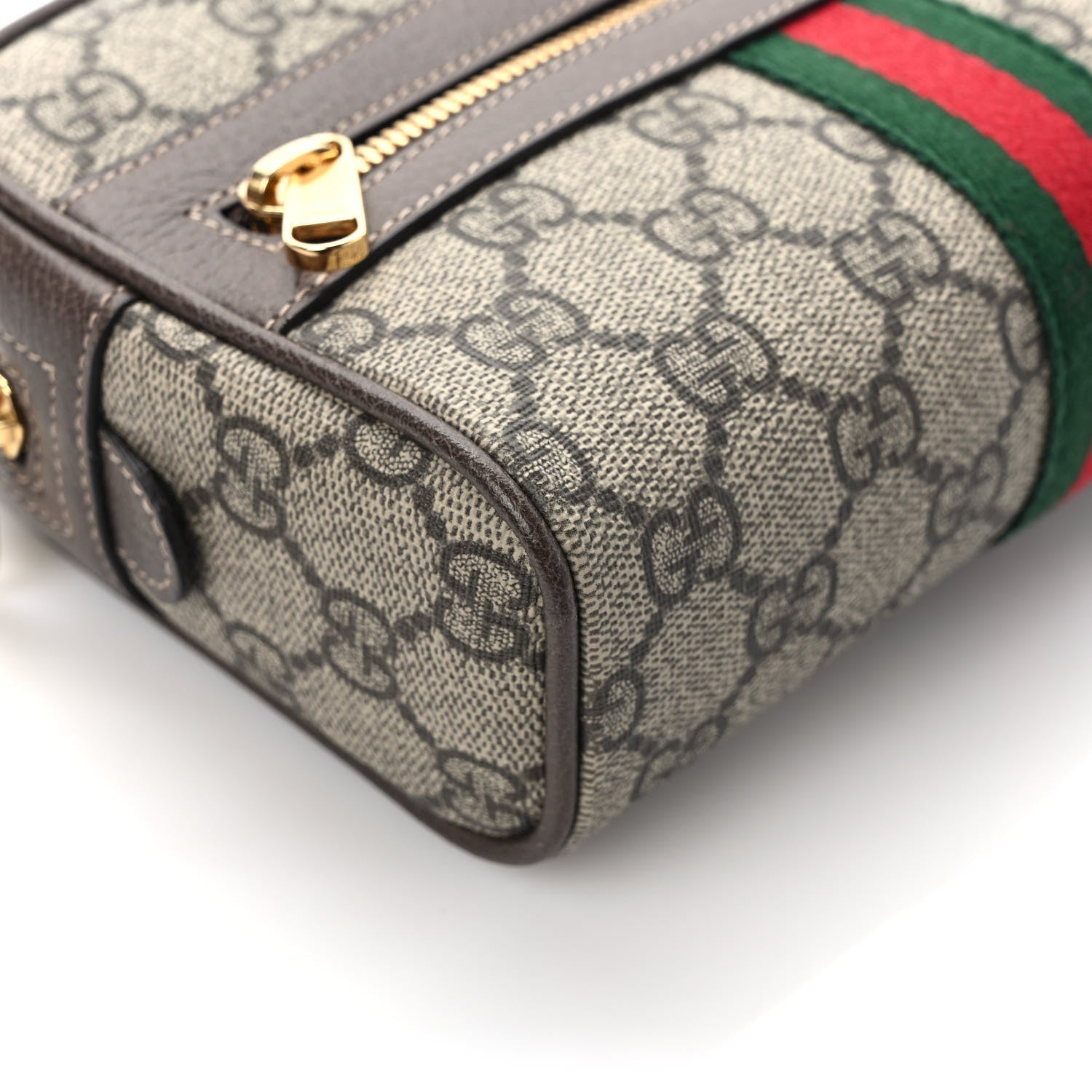 Gucci GG Supreme Monogram Web Small Ophidia Belt Bag 95 38 Dark Brown 10 of 12