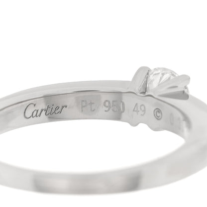 Cartier Platinum Diamond .31ct Solitaire Engagement Ring  49 4.75 4 of 5