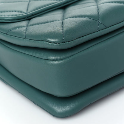 Chanel Lambskin Quilted Small Trendy CC Flap Dual Handle Bag Green 9 of 10
