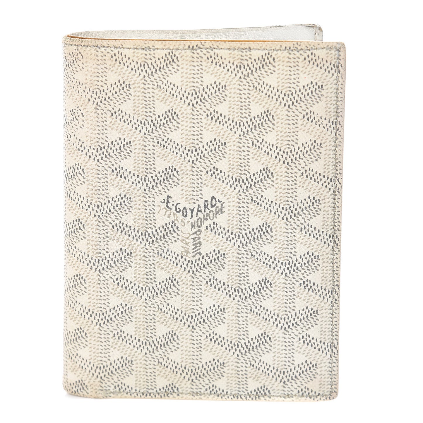 Goyardine Passport Wallet White