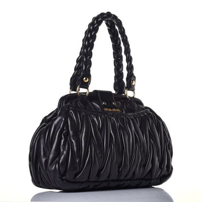 Miu Miu Nappa Matelasse Coffer Frame Tote Black 3 of 8