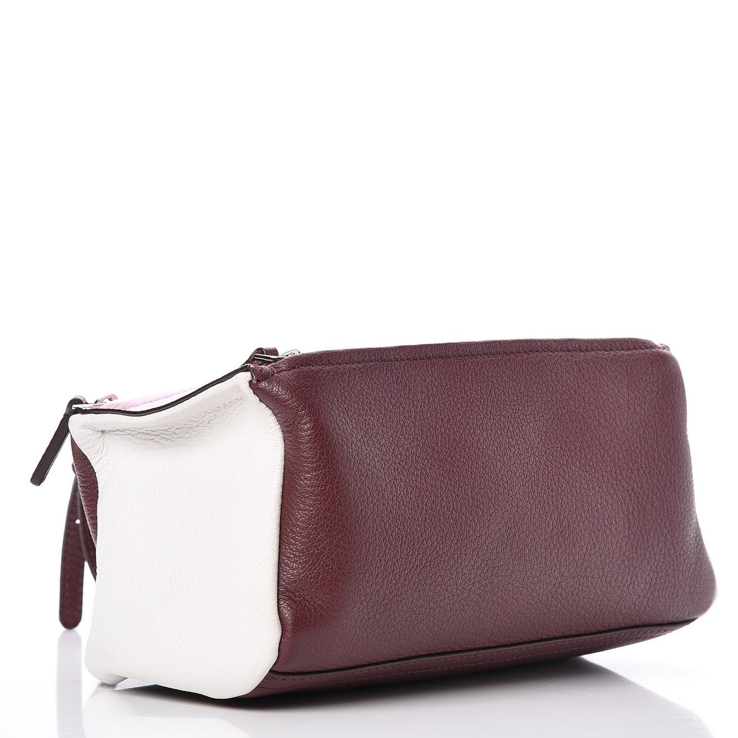 Sugar Goatskin Tri-Color Mini Pandora Burgundy Pink White