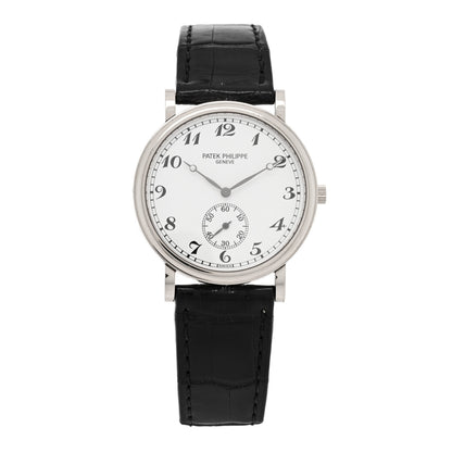 Patek Philippe 18K White Gold Alligator 33mm Calatrava Manual Winding Watch 5022 1 of 5