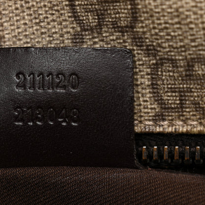 Gucci GG Supreme Monogram Medium Zippered Shopping Tote Dark Brown 7 of 14