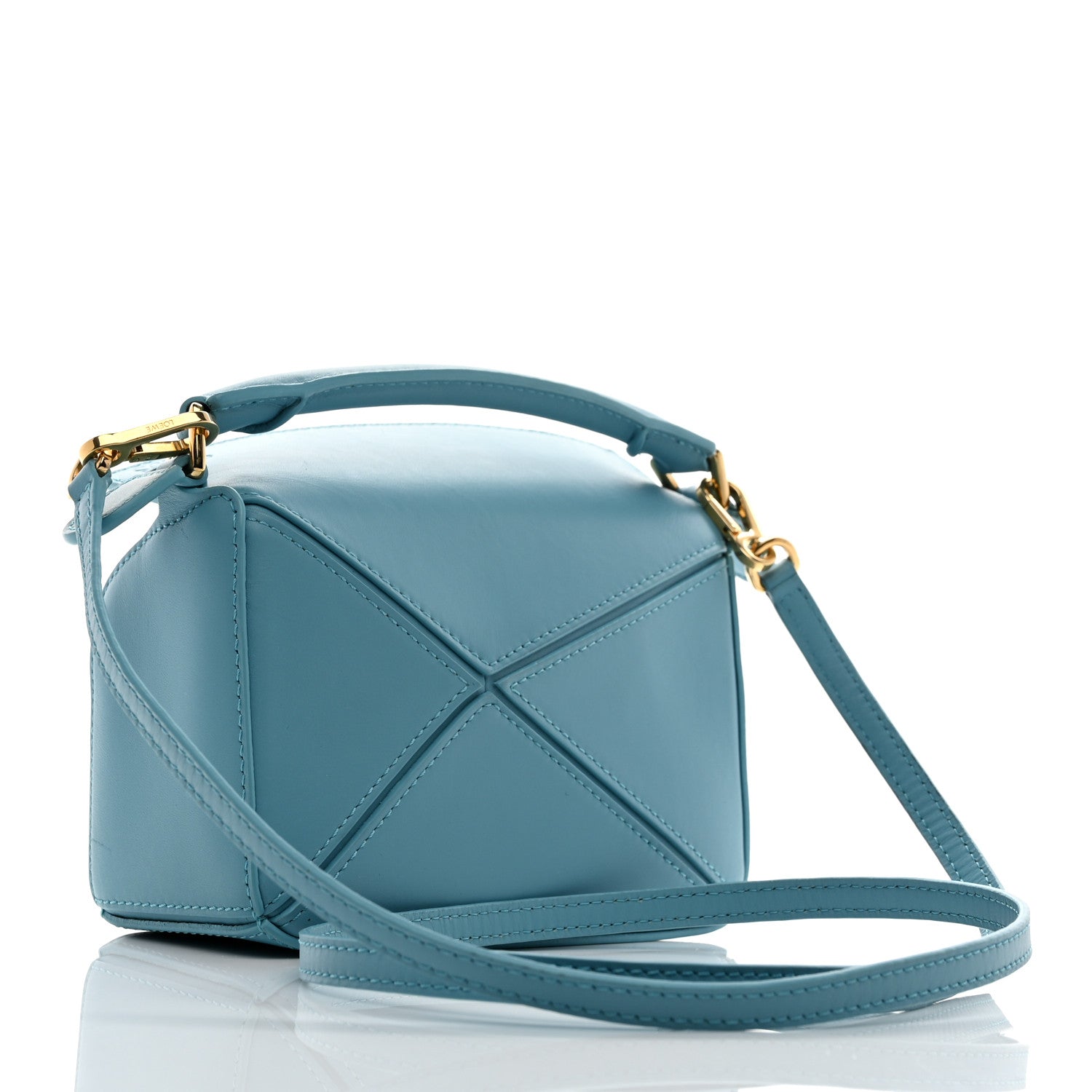 Loewe X HOWLS MOVING CASTLE Satin Calfskin Mini Heen Puzzle Bag Light Blue 3 of 10