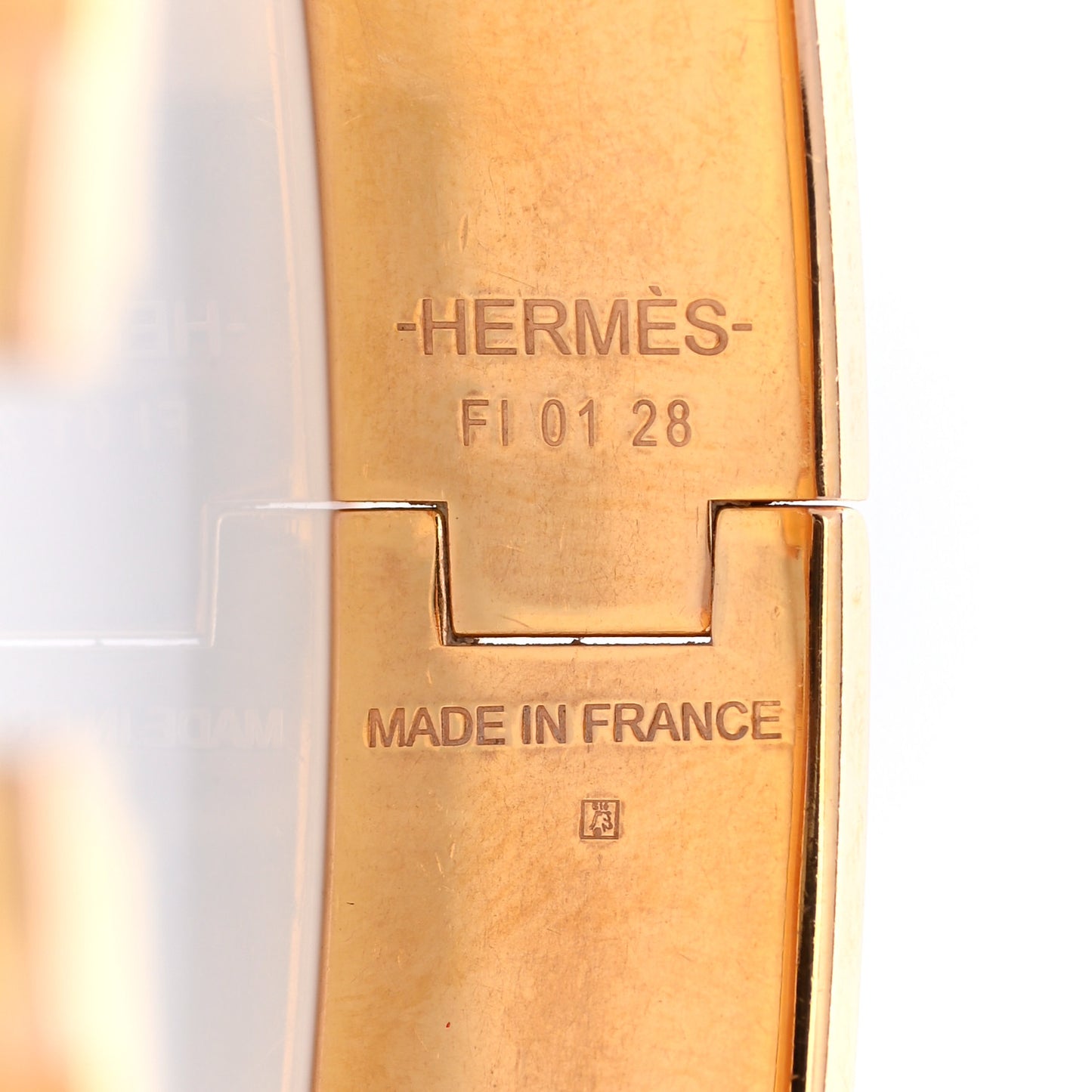 Enamel Narrow Clic Clac H Bracelet PM White
