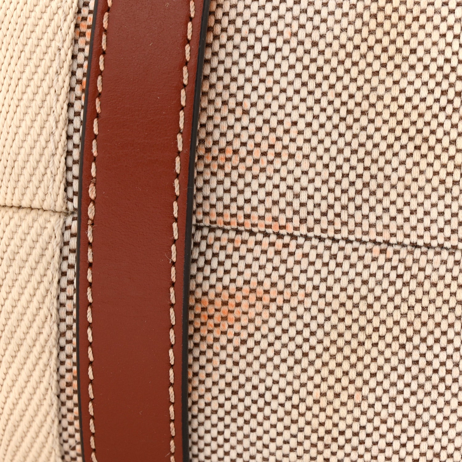 Chloe Cotton Calfskin Medium Woody Ribbon Tote White Brown 17 of 17