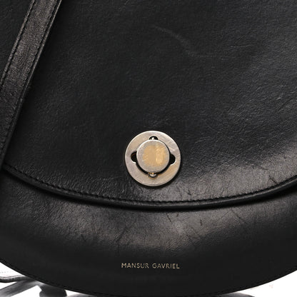 Mansur Gavriel Calfskin Saddle Crossbody Bag Black 7 of 18