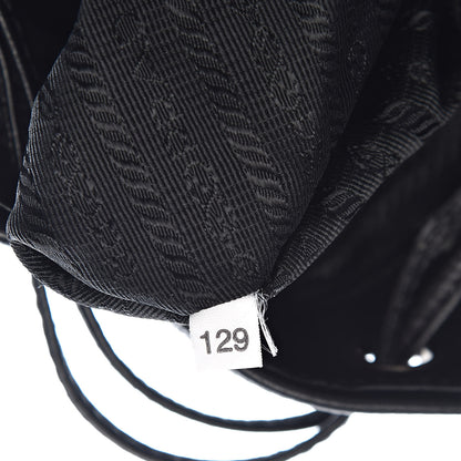Prada Vitello Daino Drawstring Bucket Black 7 of 12