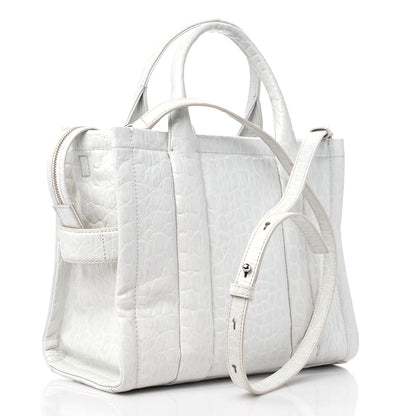 Marc Jacobs Croc Embossed Medium The Tote Bag White 2 of 7