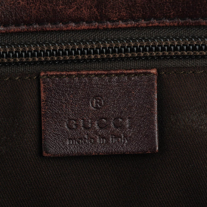 Gucci Guccissima Flap Messenger Bag Dark Brown 5 of 9