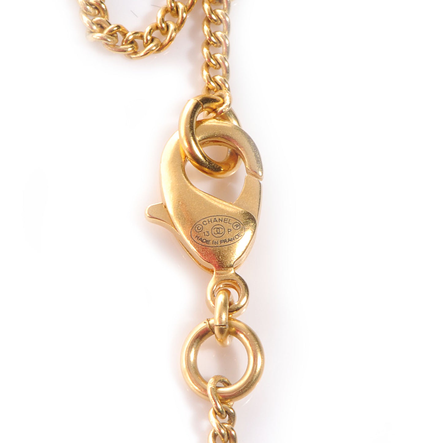 Metal CC Necklace Matte Gold