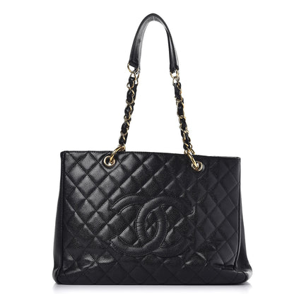 Chanel Caviar Quilted Grand Shopping Tote GST Black 1 of 14