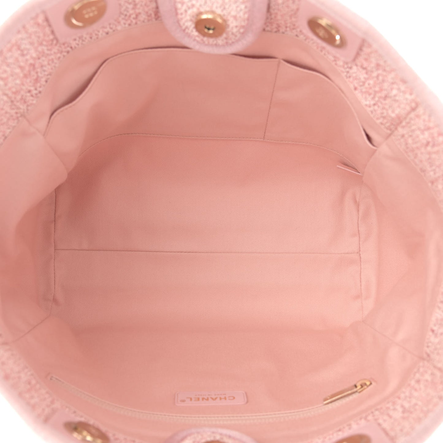 Lurex Boucle Small Deauville Tote Pink