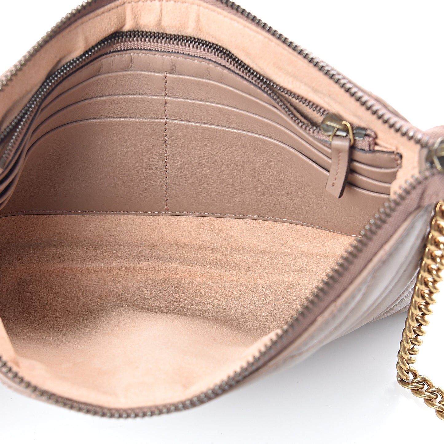 Calfskin Matelasse Mini GG Marmont Chain Bag Porcelain Rose