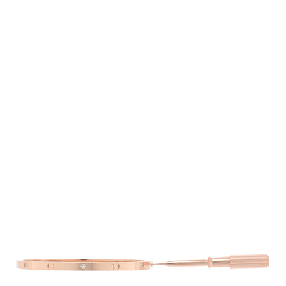 Cartier 18K Pink Gold 6 Diamond Small LOVE Bracelet 16 6 of 6