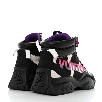 Louis Vuitton Pony Hair Calfskin Millenium Ankle Boots 8 Black 4 of 8