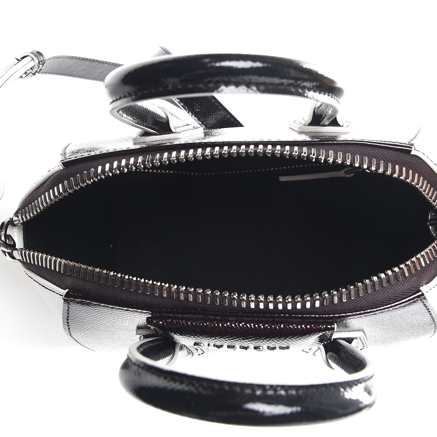 Givenchy Patent Mini Tri-Color Antigona Black White Brown 5 of 12