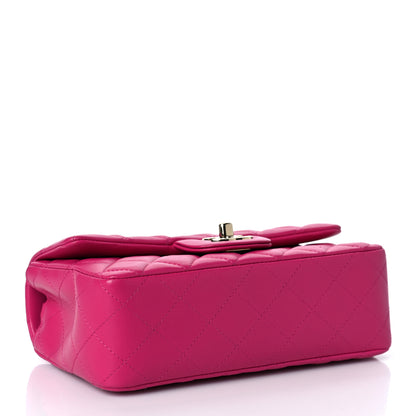 Chanel Lambskin Quilted Mini Rectangular Flap Pink 5 of 9