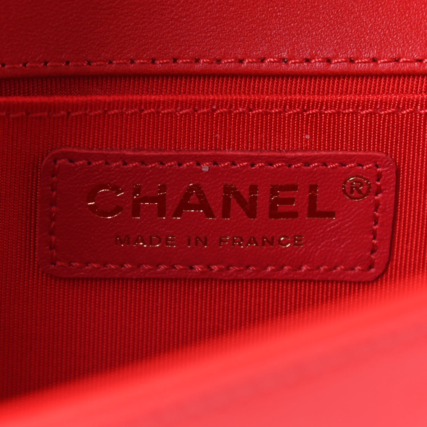 Lambskin Quilted Medium Boy Flap Red
