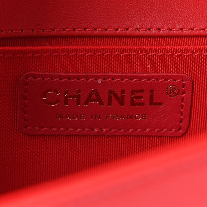 Chanel Lambskin Quilted Medium Boy Flap Red 6 of 9