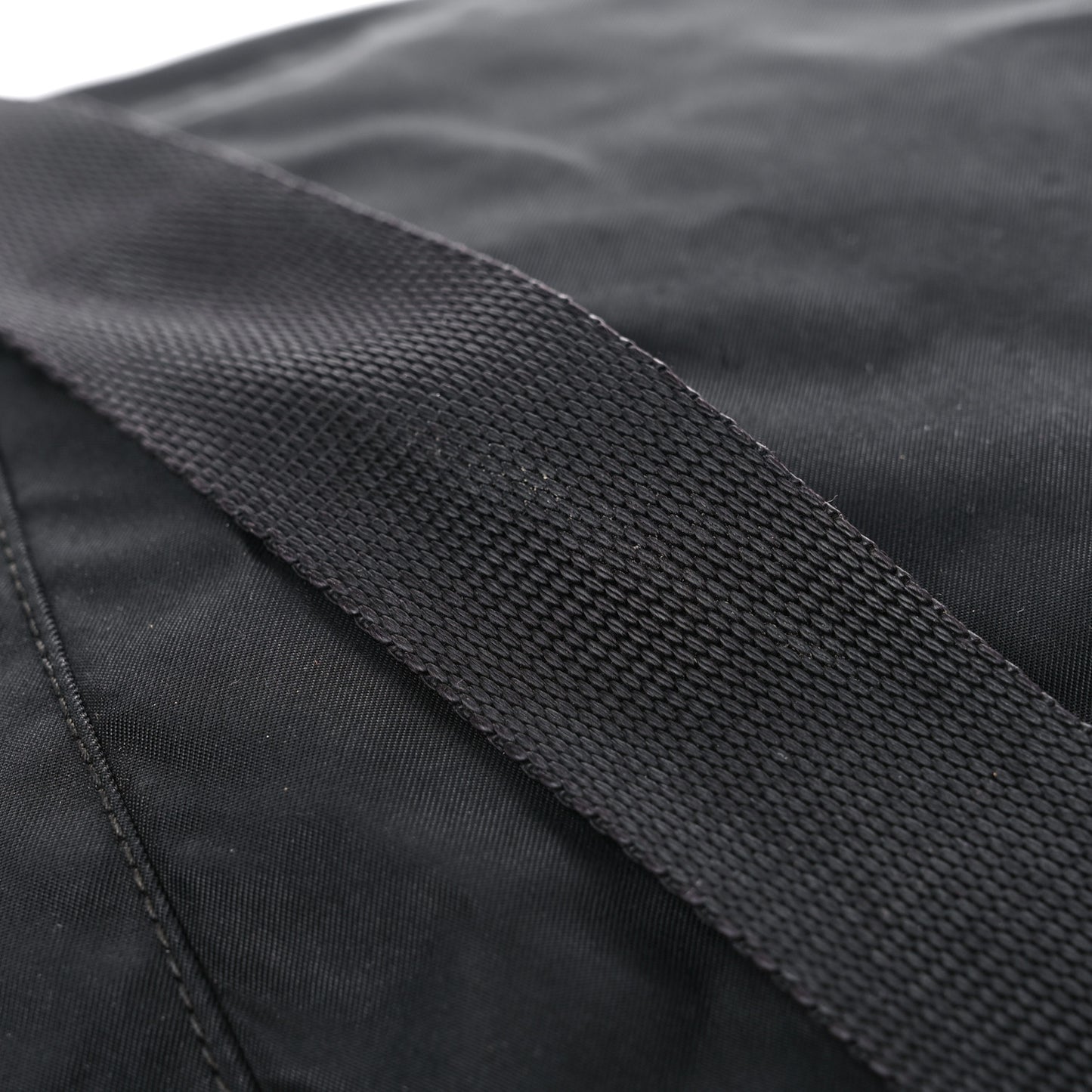 Tessuto Nylon Crocodile Embossed Calfskin Cinch Backpack Black