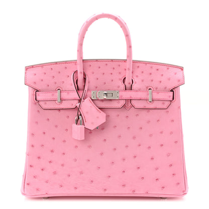 Hermes Boreal Ostrich Birkin 25 Rose Bubblegum 1 of 9