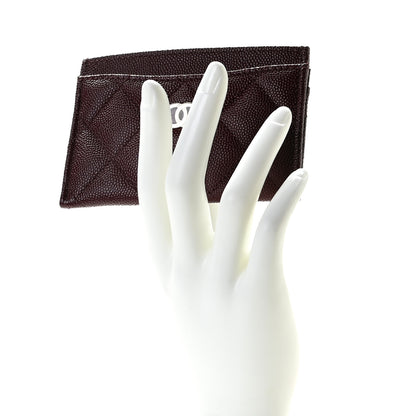 Chanel Caviar Quilted Card Holder Burgundy 2 of 8