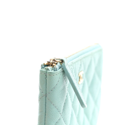 Chanel Caviar Quilted Small Cosmetic Case Light Blue 13 of 13