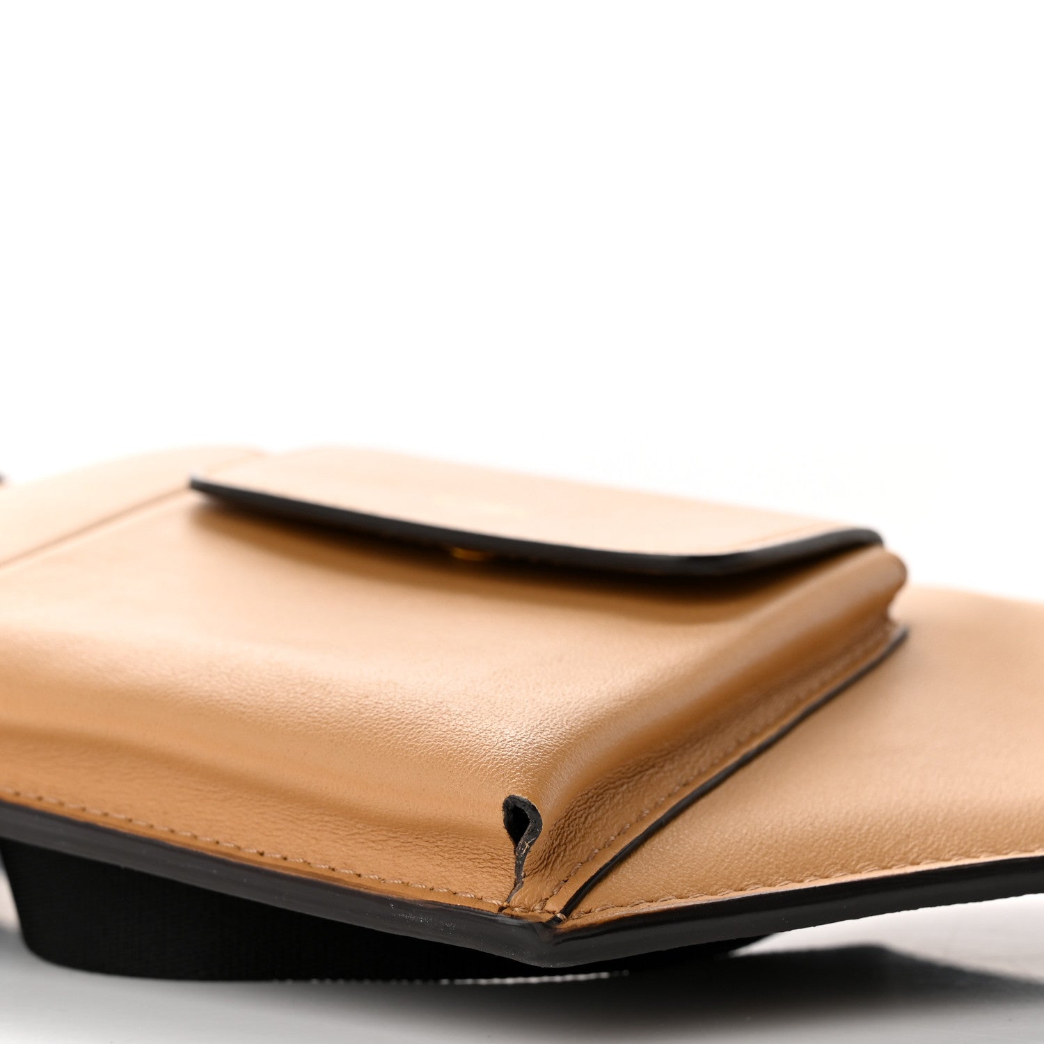 Fendi Vitello Grace Matte 3 Pocket Belt Pouch Miele Scuro 9 of 9