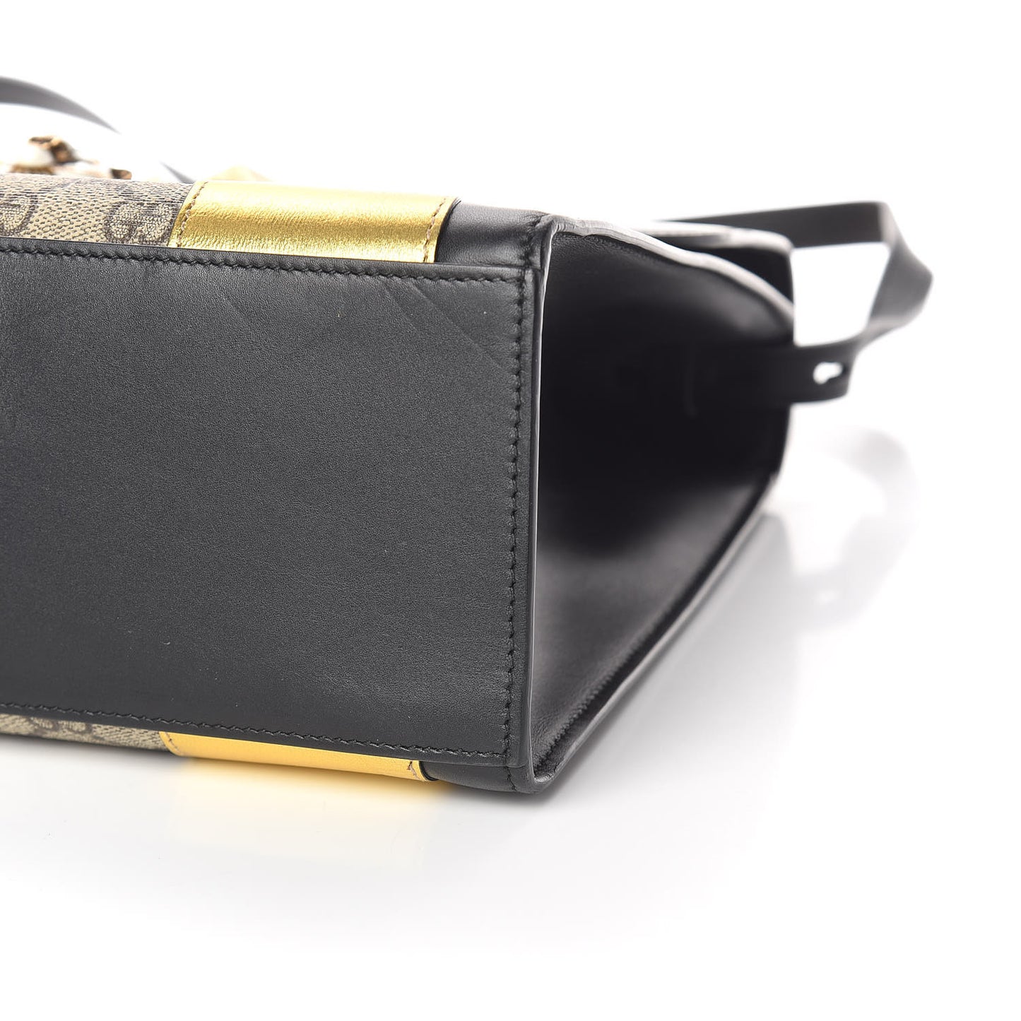 Nappa GG Supreme Monogram Medium Osiride Top Handle Bag Black Oro Vecchio Beige Ebony