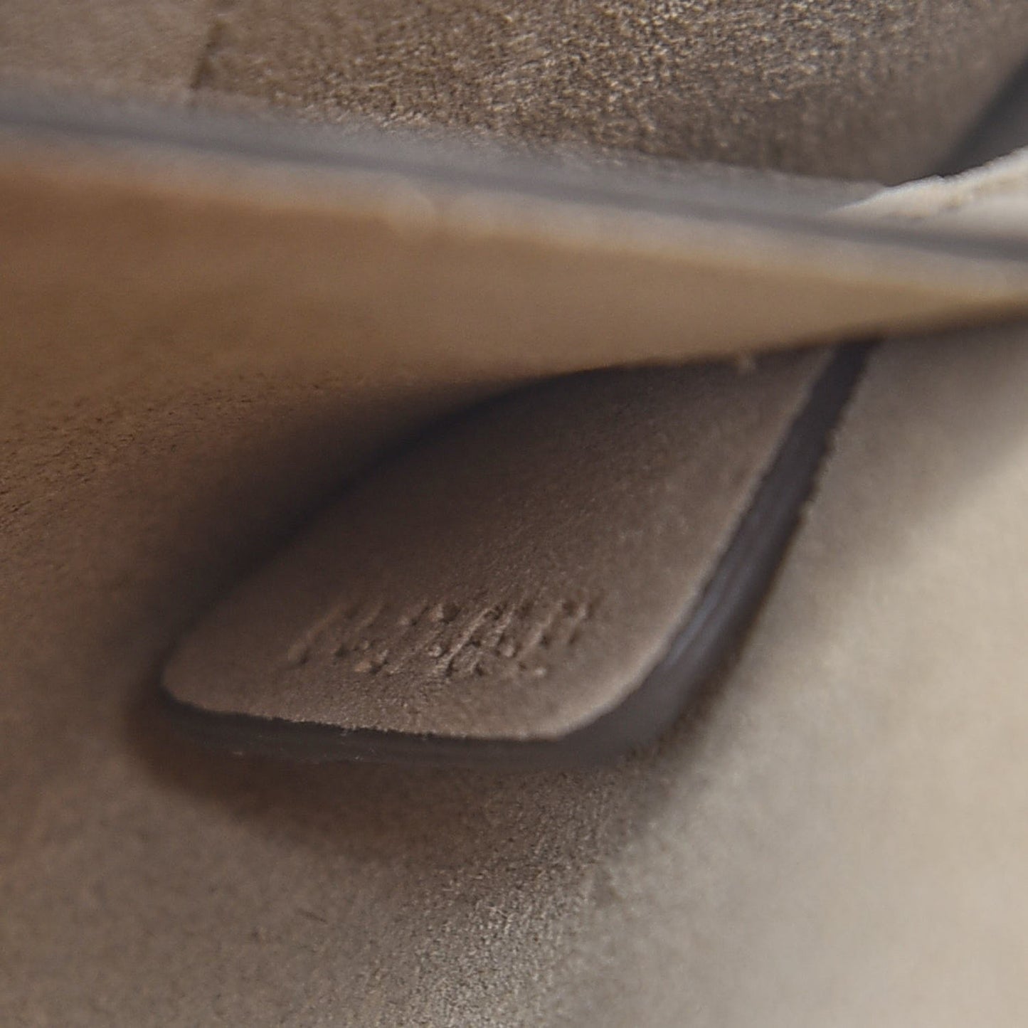 Suede Calfskin Small Faye Shoulder Bag Motty Grey