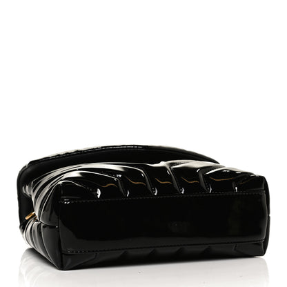 Saint Laurent Patent Y Quilted Monogram Toy Loulou Crossbody Bag Black 4 of 11