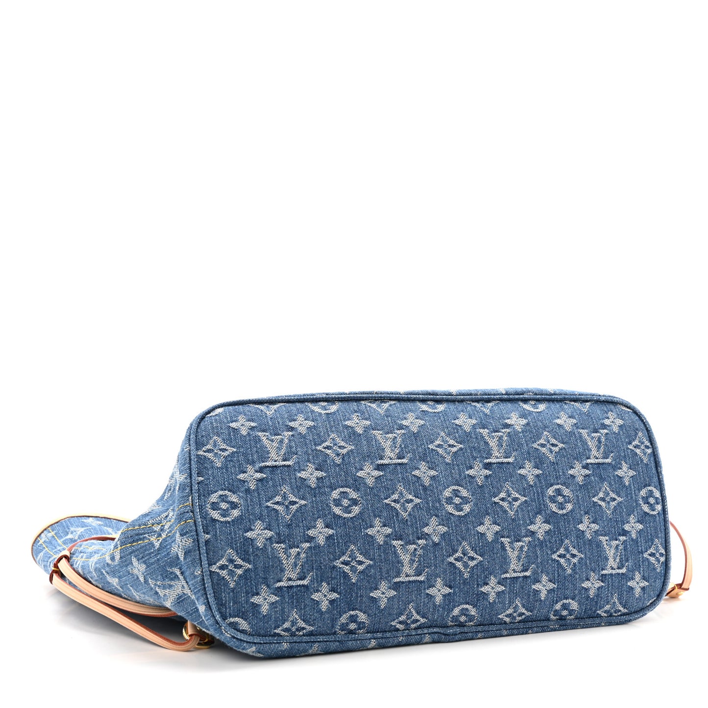 Monogram Denim Neo Neverfull MM Blue