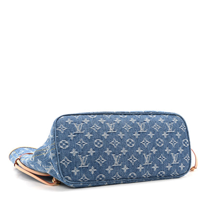 Louis Vuitton Monogram Denim Neo Neverfull MM Blue 5 of 11