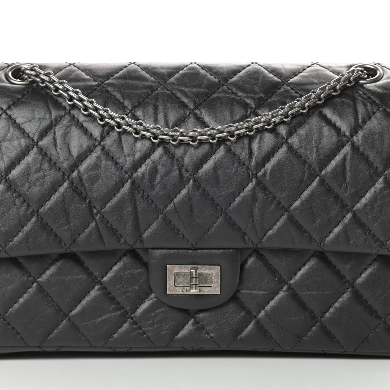 Chanel Aged Calfskin Quilted 2.55 Reissue 226 Flap Black 8 of 13