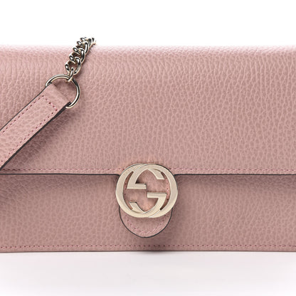 Gucci Dollar Calfskin Interlocking G Chain Wallet Soft Pink 8 of 11