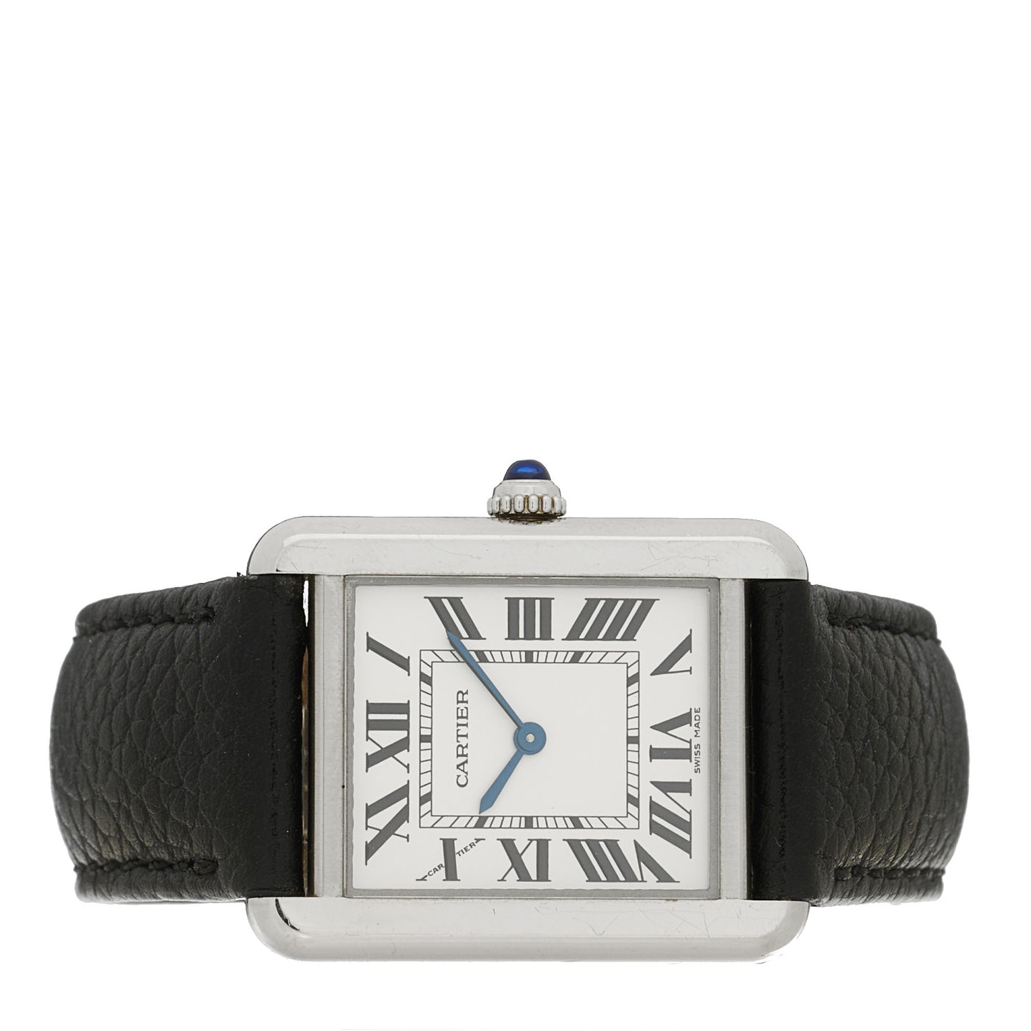 Stainless Steel Calfskin 24mm Tank Solo Quartz Watch