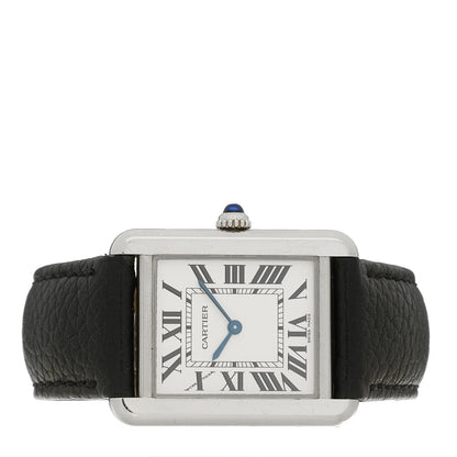 Cartier Stainless Steel Calfskin 24mm Tank Solo Quartz Watch 2 of 4