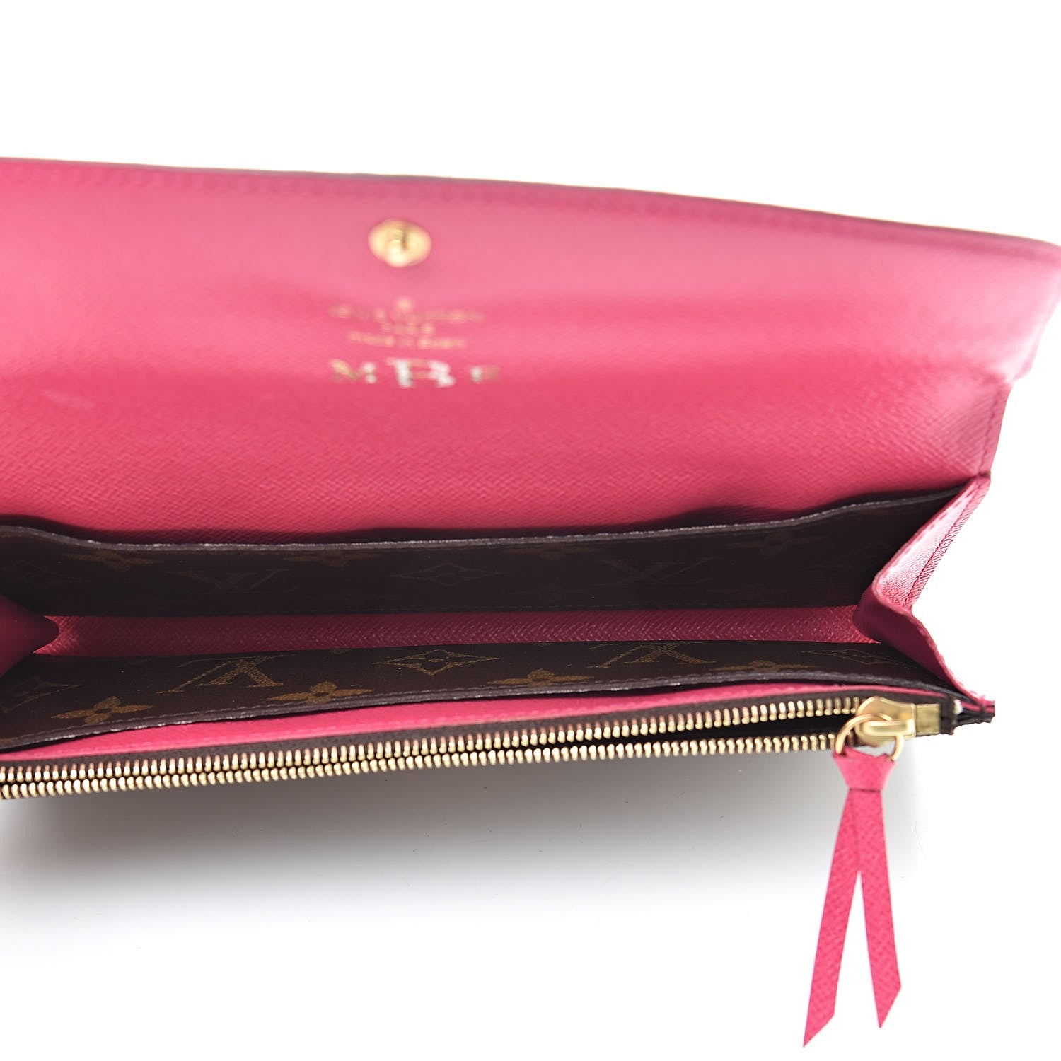 Louis Vuitton Monogram Emilie Wallet Fuchsia 5 of 11