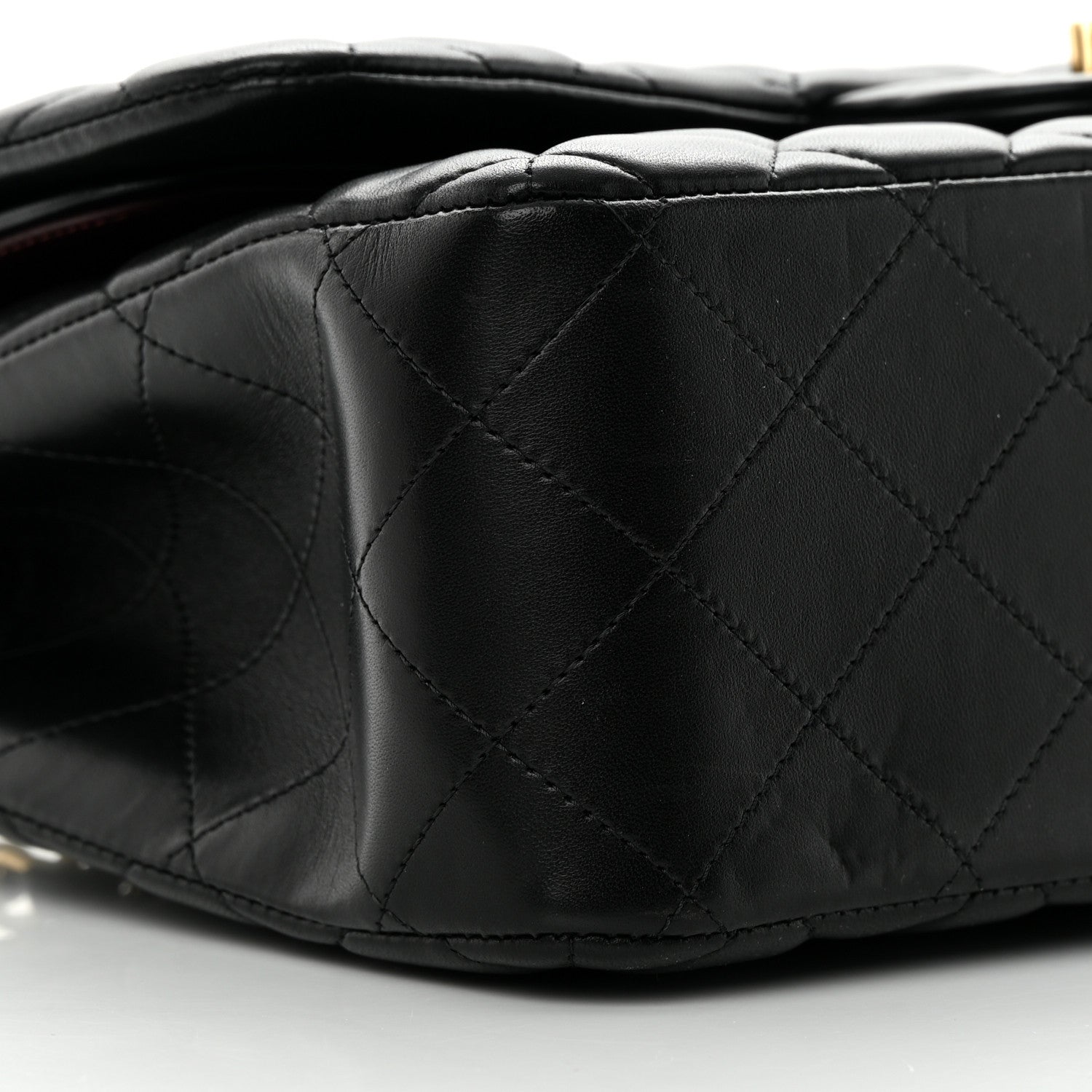 Chanel Lambskin Quilted Jumbo Double Flap Black 9 of 19