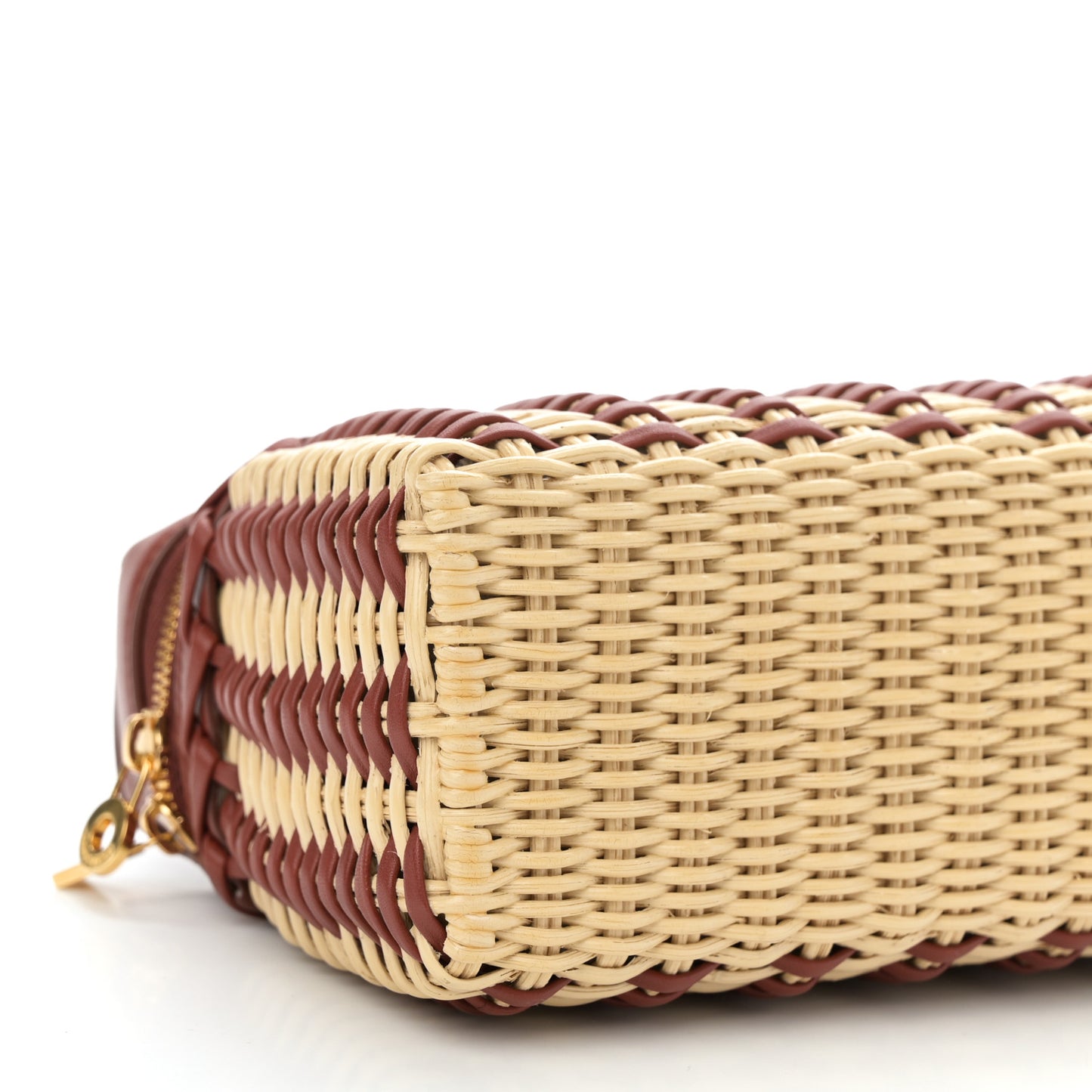 Wicker Calfskin L19 Extra Pocket Pouch Malt Deep Kummel Sun Gold
