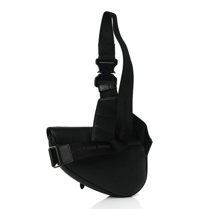 Christian Dior Grained Calfskin Kim Jones Saddle Bag Black 2 of 6