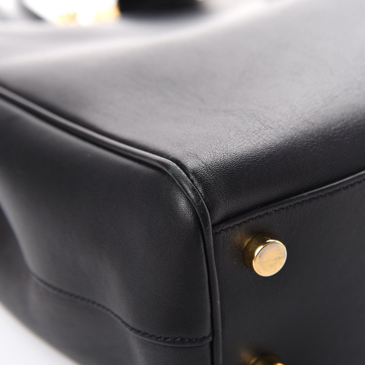 Saint Laurent Soft Calfskin Monogram Cassandre Shopper Black 13 of 19