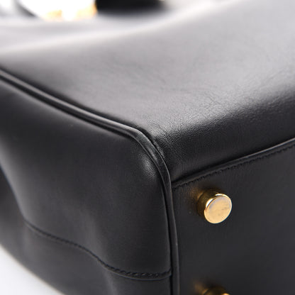 Saint Laurent Soft Calfskin Monogram Cassandre Shopper Black 13 of 19
