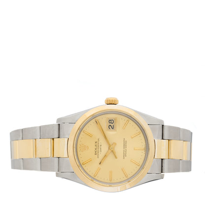 Rolex Stainless Steel 14K Yellow Gold 34mm Oyster Perpetual Date Watch Champagne 15003 2 of 4