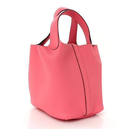 Hermes Taurillon Clemence Picotin Lock 18 PM Bubblegum Pink 3 of 10