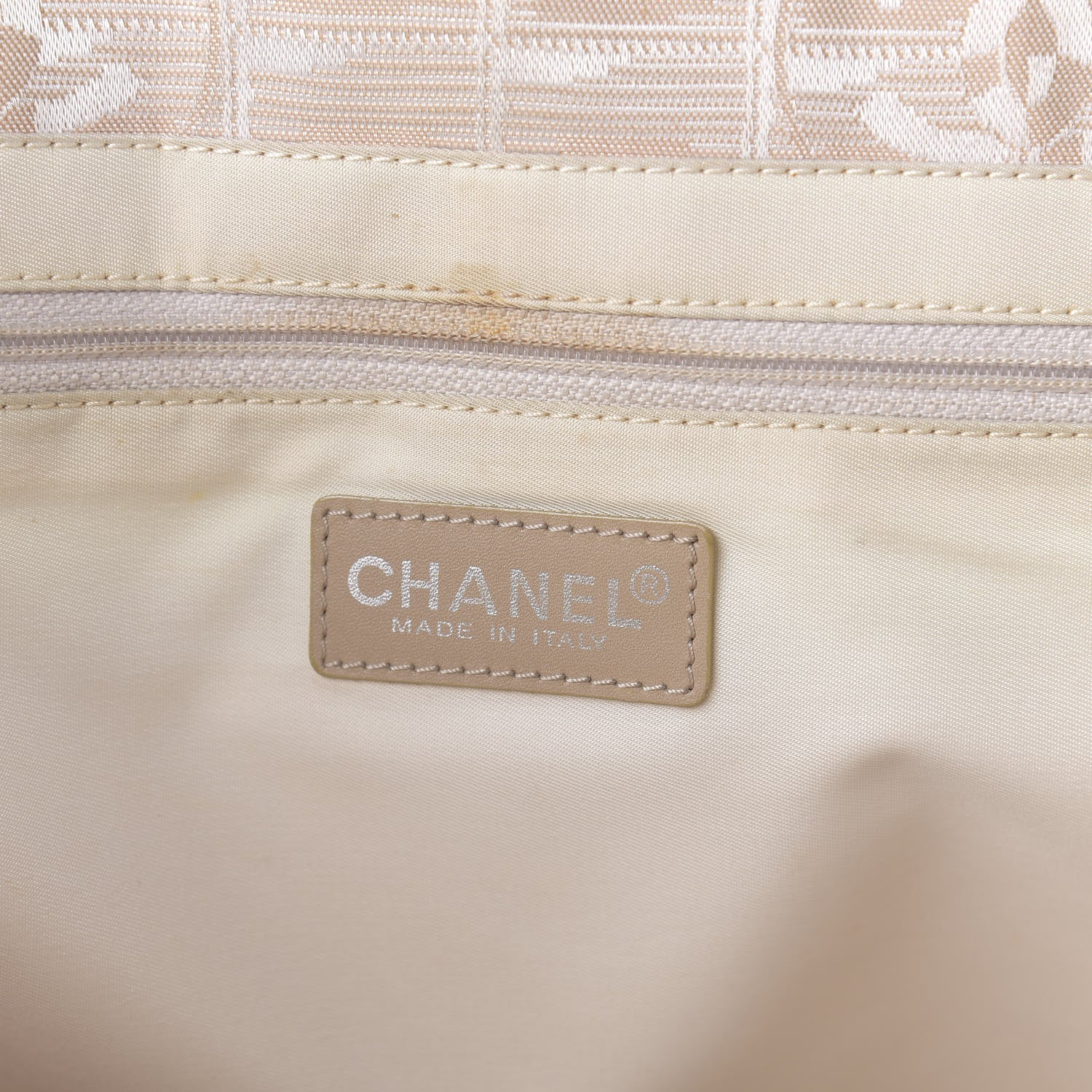 Chanel Nylon Medium Travel Tote Beige 8 of 10