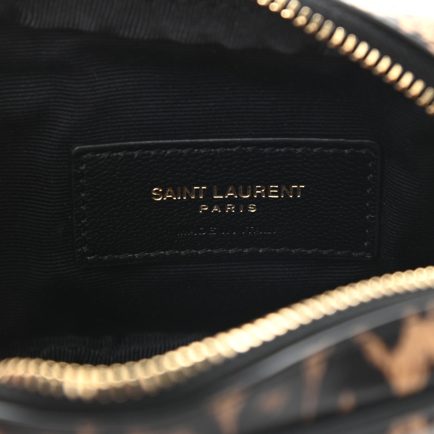 Saint Laurent Calfskin Heart Leopard Print Monogram Baby Lou Camera Bag Toffee 6 of 9